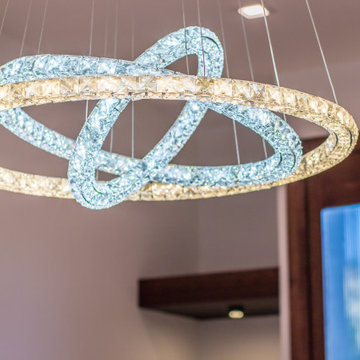 Foyer Chandelier Close Up | Urban Oasis Complete Home Remodel | Studio City, CA