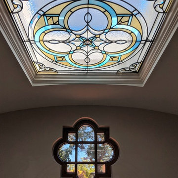 Foyer Skylight in Spanish-Style Home - Style Guide - Beveled Glass