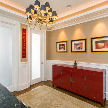 Foyer with Asian flair