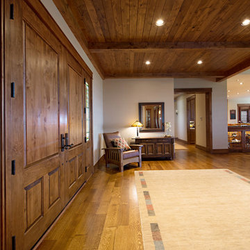 Foyer with Leaded Glass Side Lights