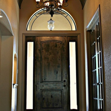 Foyer with Wood Barrel Ceiling
