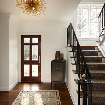 Foyer with Wrought Iron Bannister