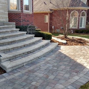 Front brick step entry