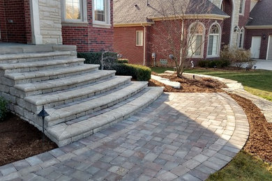 Front brick step entry