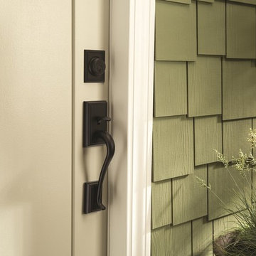 Front Door Accessorized with Schlage Addison Style Handleset