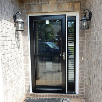 Front door replacement with storm door installation