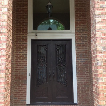 Front Doors with iron Detailing