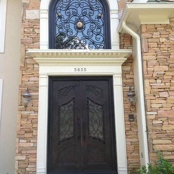 Front Doors with iron Detailing