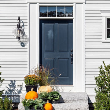 Front entrance of Greek Revival style home on Cape Cod