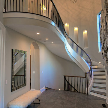 Front Entry Sweeping Stairway