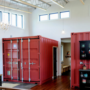 Front Entry with Shipping Container