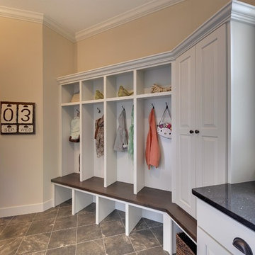 Garage Door Mudroom – O'Donnell Woods Model – 2014 Fall Parade of Homes