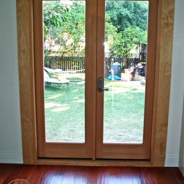Glass and Wood Double Back Door | Los Angeles