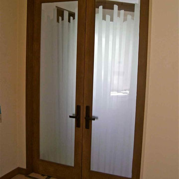 Glass Doors - Frosted Glass Front Entry Doors - CANE 2D