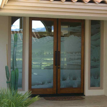 Glass Doors - Frosted Glass Front Entry Doors - FAIRWAY VIEWS 3D