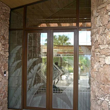 Glass Doors - Frosted Glass Front Entry Doors - TROPICAL GRAND ENTRY