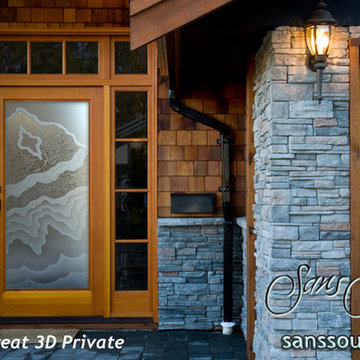 Glass Front Doors - Exterior Glass Doors - Glass Entry Doors Rugged Retreat 3D P