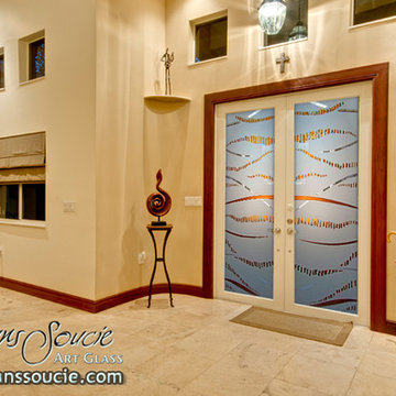 Glass Front Doors - Exterior Glass Doors - Glass Entry Doors Trails 3D Painted