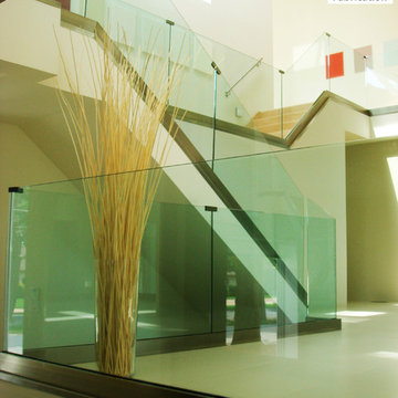 Glass Railing-Glass in channel