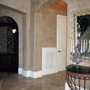 Glazed Plastered Entry Walls