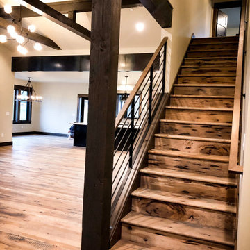 Gorgeous custom hickory stairs