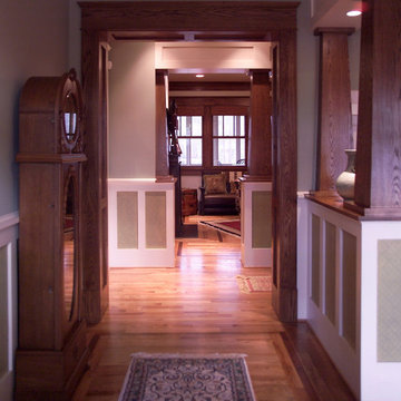 Gould foyer hall with Craftsman style room dividers
