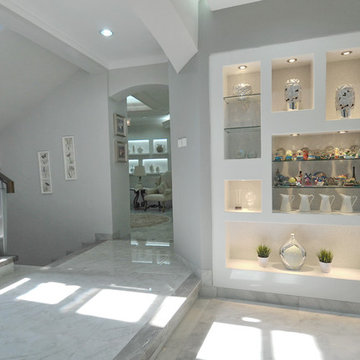 Graceful Modern American Farmhouse Foyer in Southern Jakarta