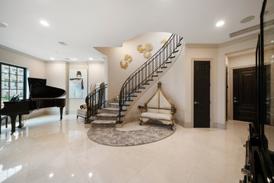 Inspiration for a modern entryway remodel in Houston