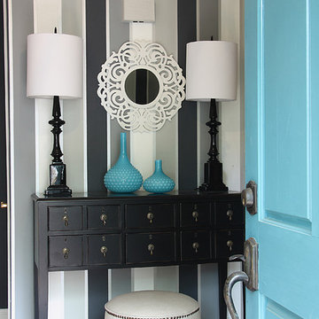 Gray, Black, and White Entry