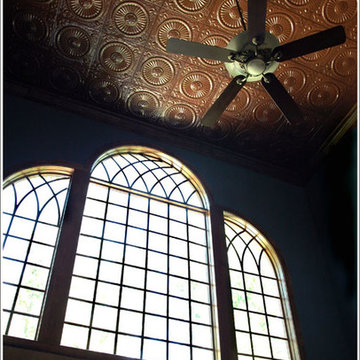 Great Living Room Ceiling with Tin
