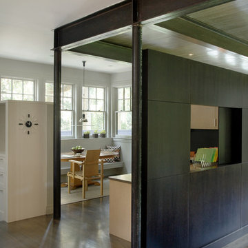 Green Gambrel Breakfast Area and Home Office