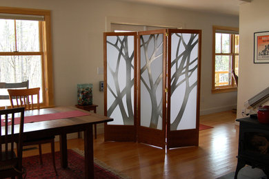 Vestibule - mid-sized contemporary vestibule idea in Portland Maine