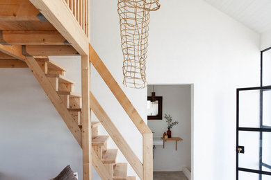 Diseño de escalera rural de tamaño medio