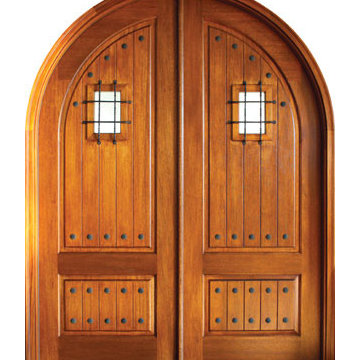 Half Round  Collection Pinehurst Solid Panel w/ Speakeasy DSA Doors