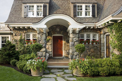 Example of a huge classic entryway design in Boston