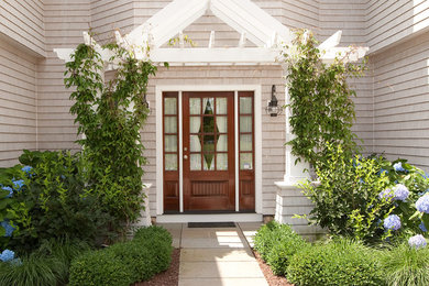 Example of a beach style entryway design in Providence