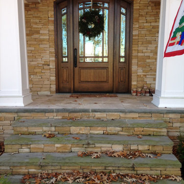 Hawthorne Real Thin Stone Veneer Craftsman Front Entrance