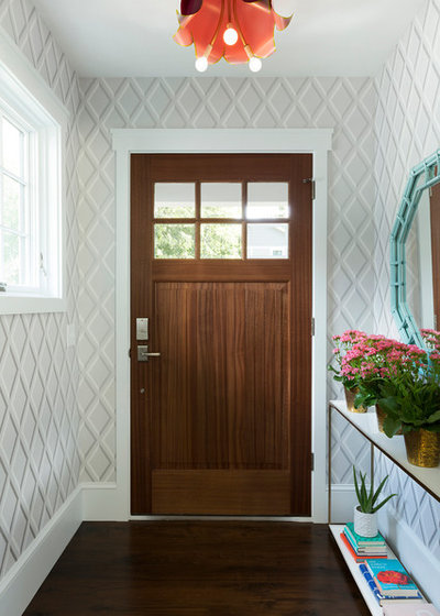 Transitional Entry by Lucy Interior Design