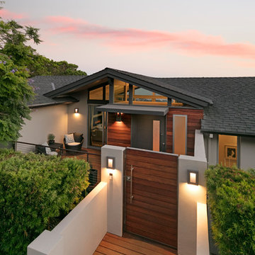 Hillside Contemporary Home Front Entry