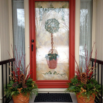 Holiday Entryway Planters