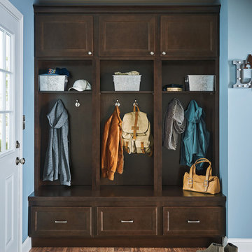 Homecrest Cabinetry: Mudroom Cabinets with Drop Zone Storage