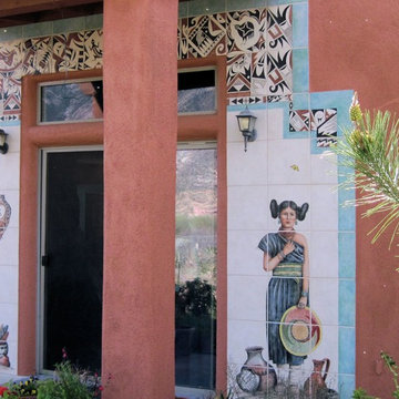 "Hopi Maidens" Santa Fe-Southwestern Style Exterior Tile Art