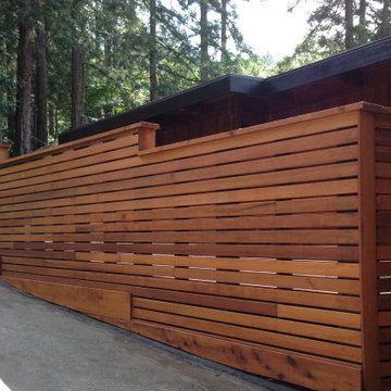 Horizontal Wood Entry Fence