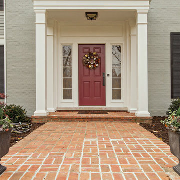 Painted Brick Exterior Renewal & Front Entry
