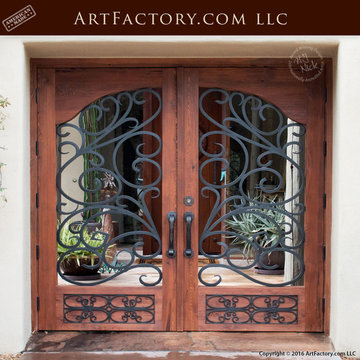 Iron Bar and Wood Entry Gate