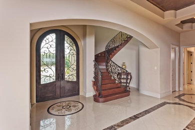 Iron Door and interior Staircase Railing