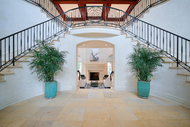 Example of a trendy entryway design in Austin