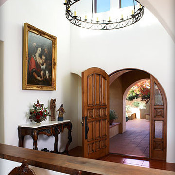 James D Rogers Builder: Spanish Colonial Style Home, Arched Entrance