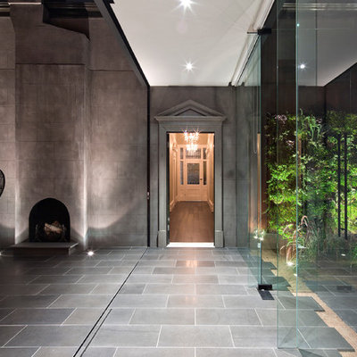 Inspiration for a contemporary entryway remodel in Melbourne