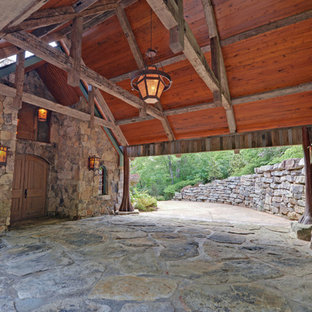 Mountain style entryway photo in Atlanta